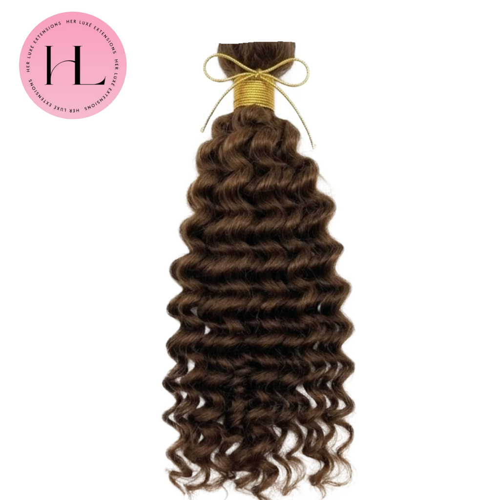 Raw Italian Curly Braiding Bulk Hair Color #4