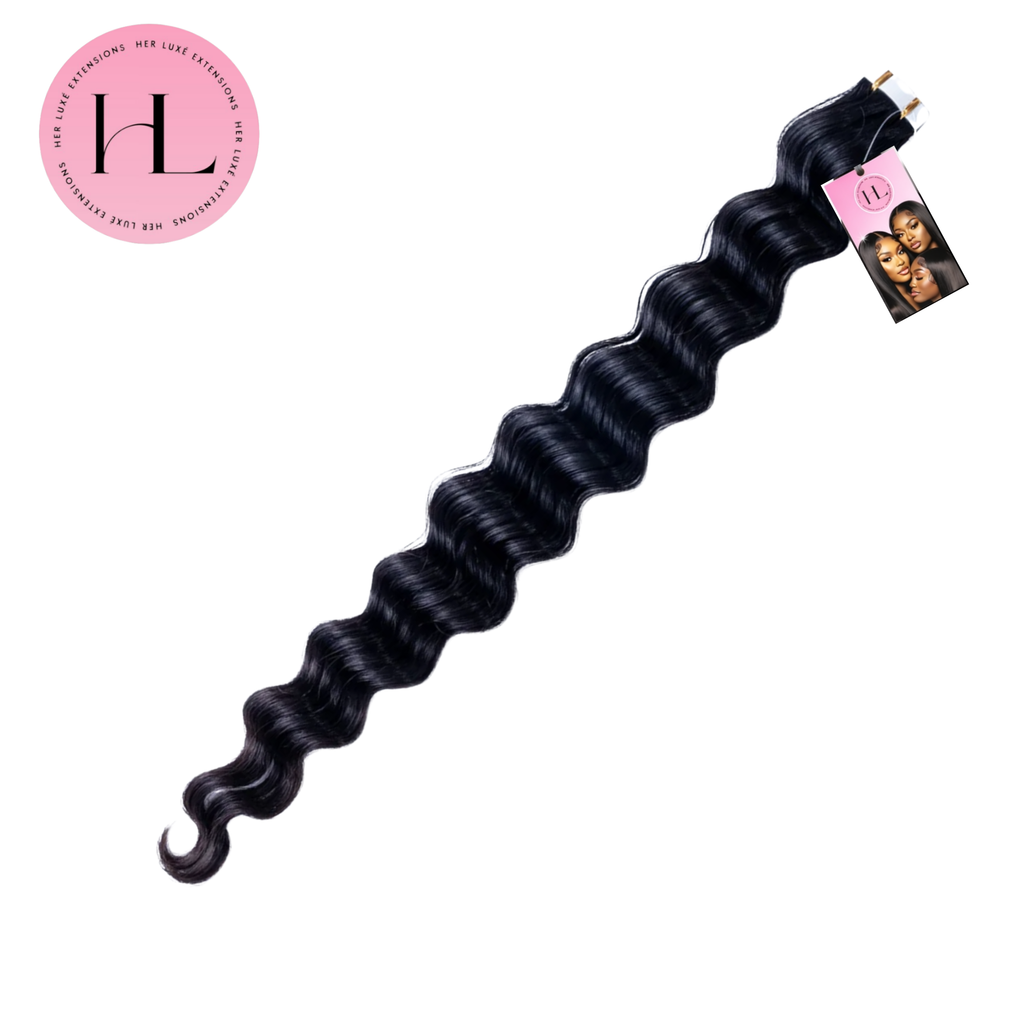Raw Loose Deep Wave Tape-In Extensions