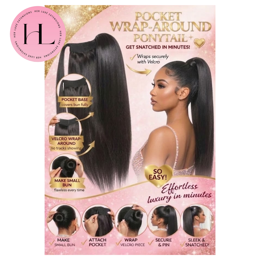 Straight Wrap-Around Ponytail